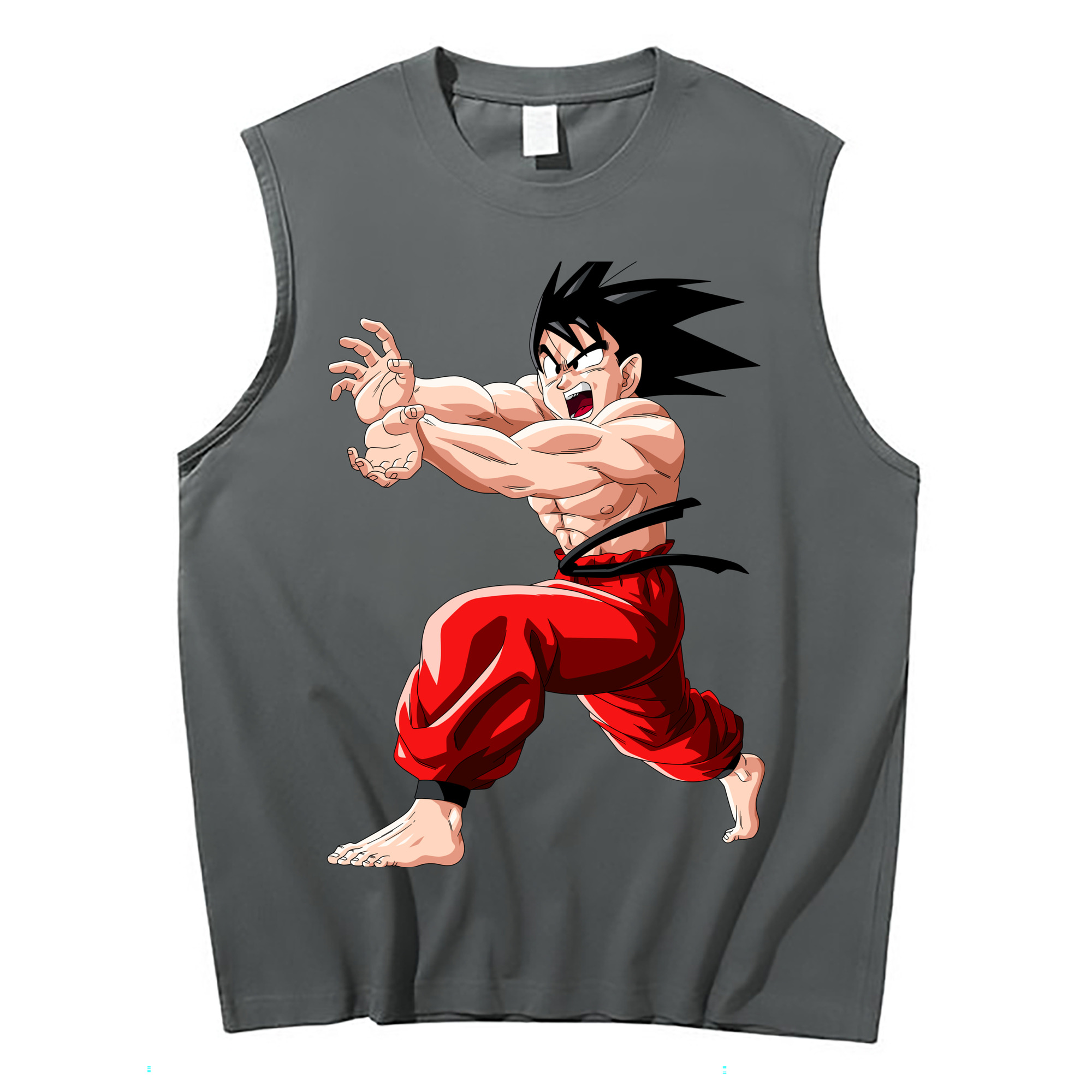 （画像用） ドラゴンボール 孫悟空（そん ごくう）Son Goku カカロット DRAGON BALL Kakarotto コットン100％タンクトップ（フロントプリント）